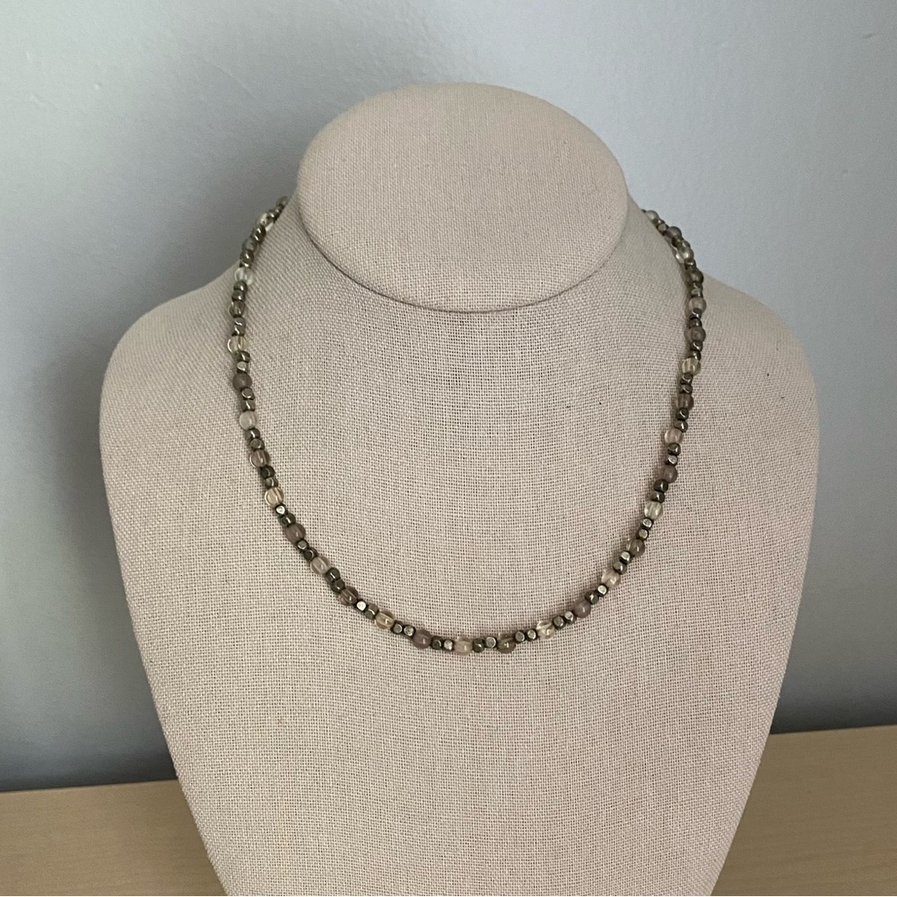 PH Silver Tone Beaded Necklace - 32